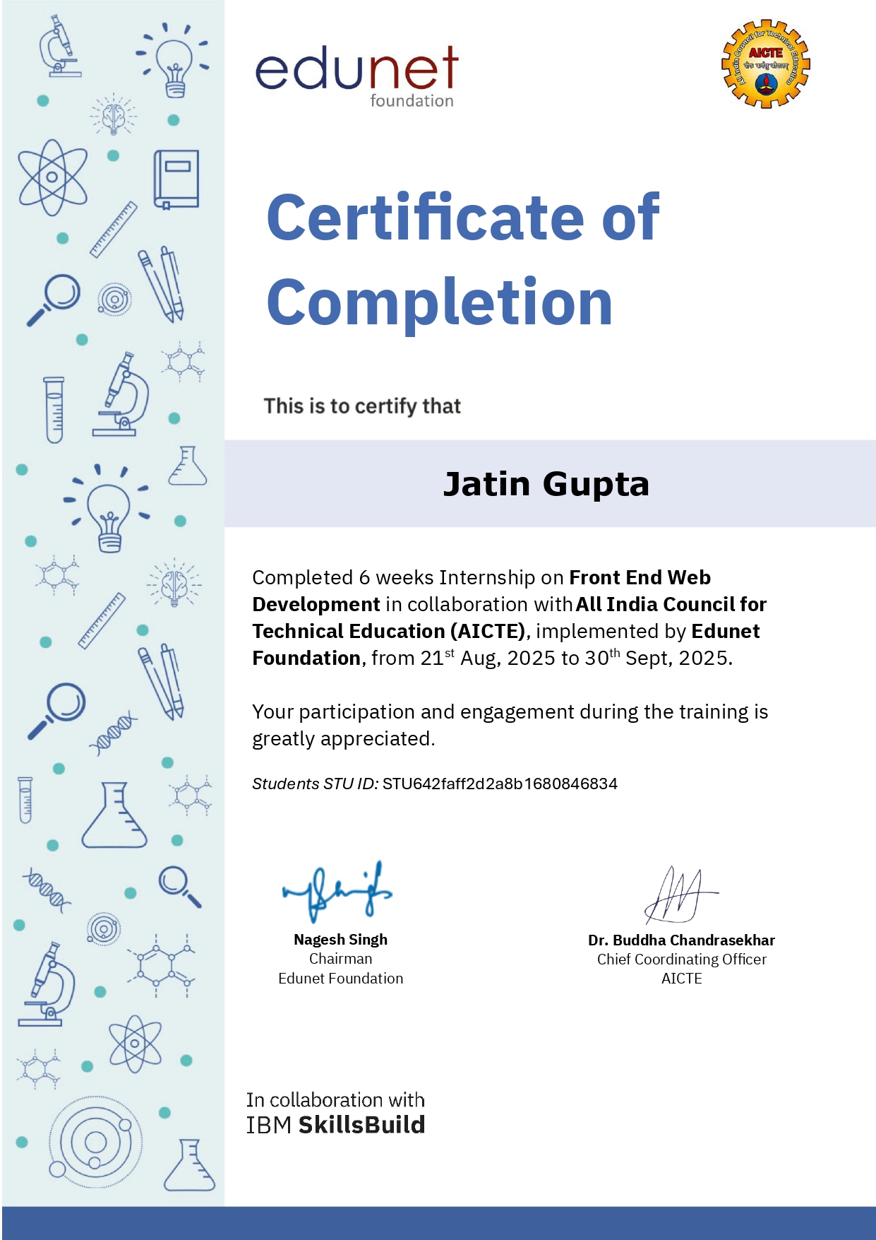 Edunet Certificate